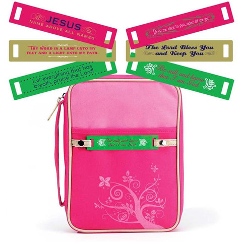 BIBLE CASE - HOT PINK - CHANGEABLE TAG - MD