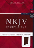 NKJV - STUDY MAHOGANY -  BL