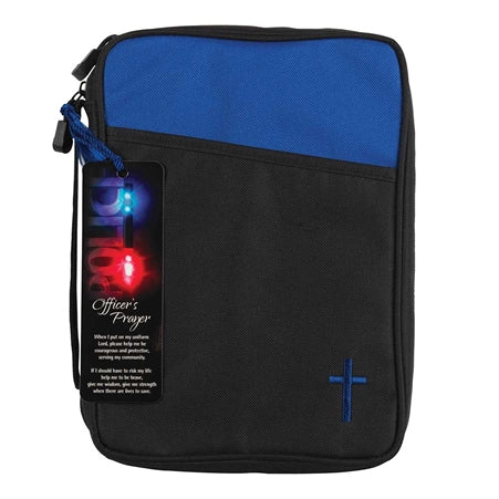 BIBLE CASE - POLICE OFFICER W/BOOKMK BLUE/BLK